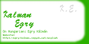 kalman egry business card